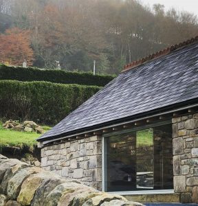 extension, matlock, picture window, stone, stone extension