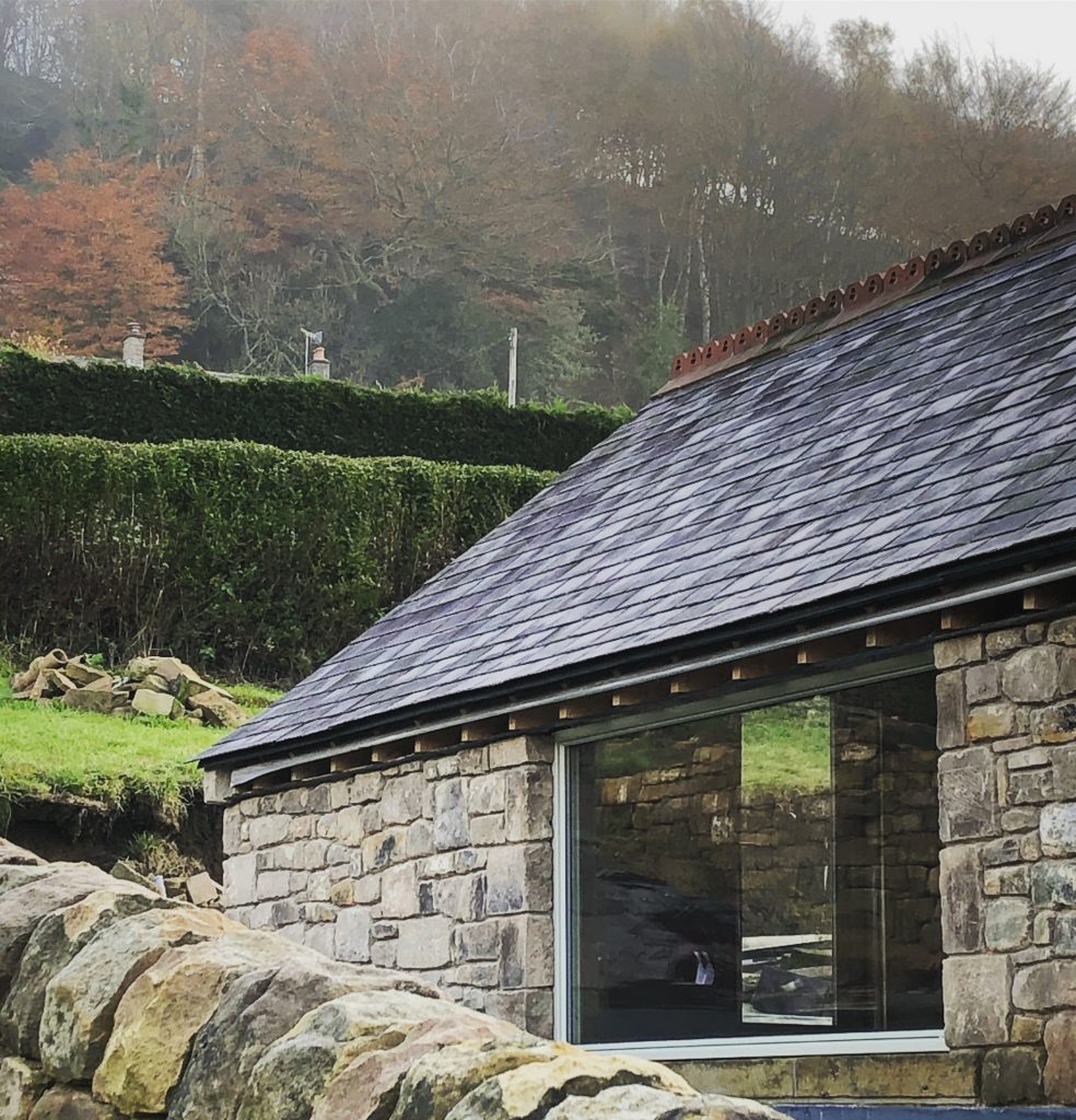 extension, matlock, picture window, stone, stone extension